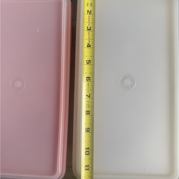 Tupperware Red and White Rectangular Containers - Picture 5 of 6